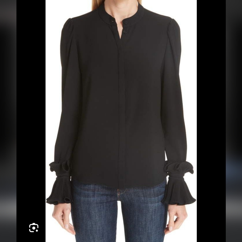 CO Essential Ruffle Cuff Blouse, Sz L